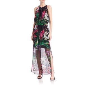 Elie Tahari Trans Cayla Island Floral Silk Dress